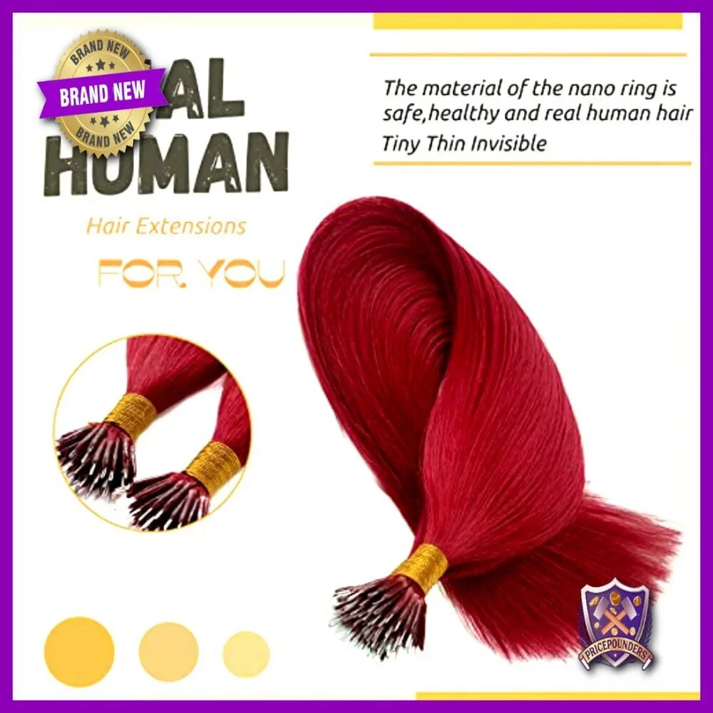 18 Inch Nano Tip Human Hair Extensions 100% Remy 50g Volume